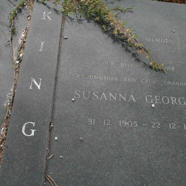 KING Clive Douglas 1946-1973 &amp; Susanna Georgina 1905-1999