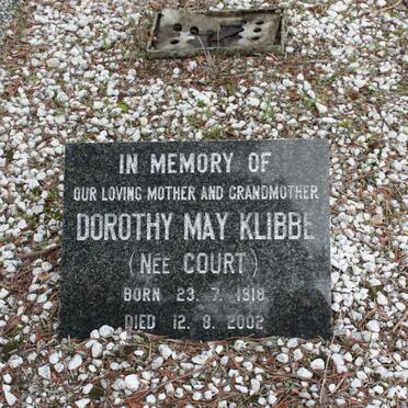 KLIBBE Dorothy May nee COURT 1918-2002