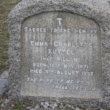 KUTTEL Emma Charlotte nee WILLAN 1871-1952