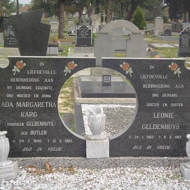 KARG Ada Margaretha voorheen GELDENHUYS nee BUTLER 1940-1985 :: GELDENHUYS Leonie 1963-1967 