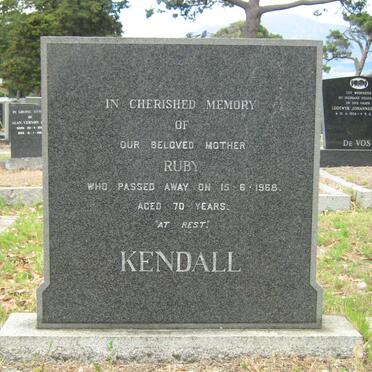 KENDALL Ruby -1968