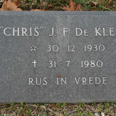 KLERK J.F., de 1930-1980