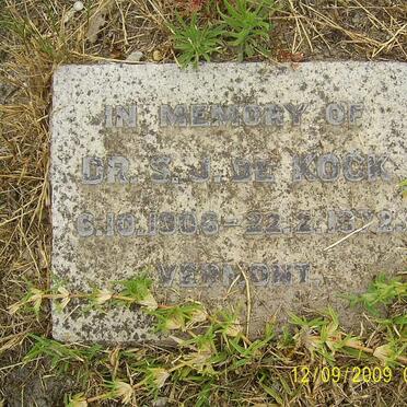 KOCK S.J., de 190?-1972