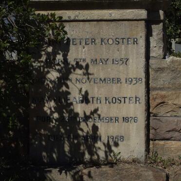 KOSTER John Peter 1857-1938 &amp; May Elizabeth 1876-1958