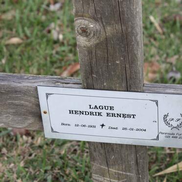 LAGUE Hendrik Ernest 1931-2004