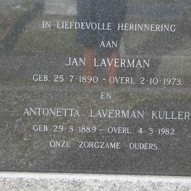 LAVERMAN Jan 1890-1973 &amp; Antonetta KÜLLER 1889-1982