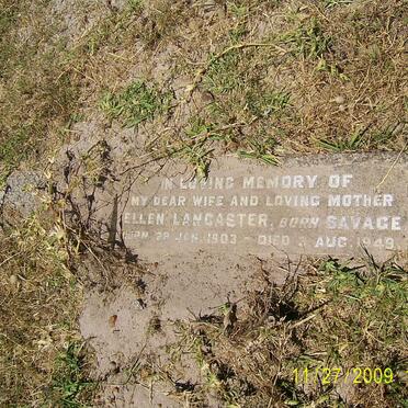 LANCASTER Ellen nee SAVAGE 1903-1949