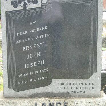 LANCE Ernest John Joseph 1898-1964