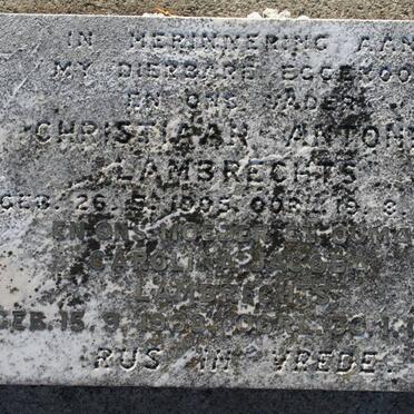 LAMBRECHTS Christiaan Antonie 1905-1960 &amp; Carolina Jacoba 1908-1963