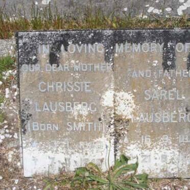 LAUSBERG Sarel 1889-1965 &amp; Chrissie SMITH 1879-1941