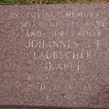 LAUBSCHER Johannes J.F. 1915-1982