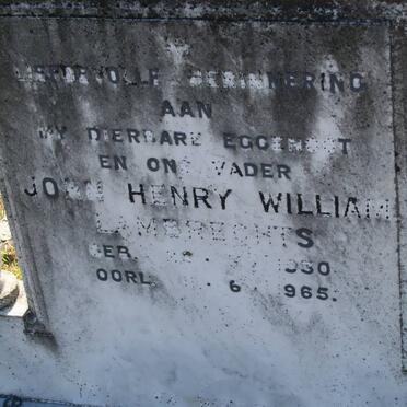 LAMBRECHTS John Henry William 1930-1965