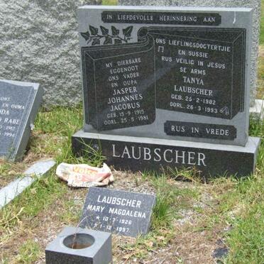 LAUBSCHER Jasper Johannes Jacobus 1915-1981 :: LAUBSCHER Mary Magdalena 1926-1997 :: LAUBSCHER 1982-1993