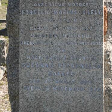 LELY Cornelia Marina, v.d. nee STEYN 1857-1930 :: BAKKES Susanna Petronella nee V.D. LELY 1883-1956