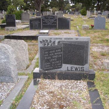 LEWIS Elsa Emelia nee BLUME 1917-1964