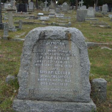 LESTER Pieter 1853-1934 &amp; Susan COLLINGS 1858-1936