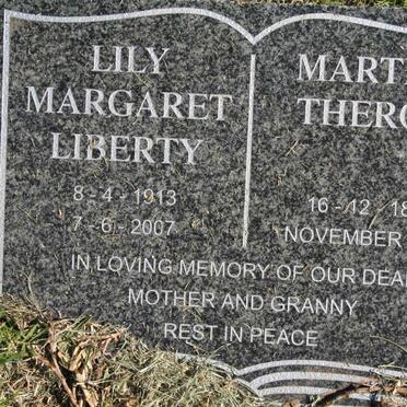 LIBERTY Lily Margaret 1913-2007 :: THERON Martha 1882-1972