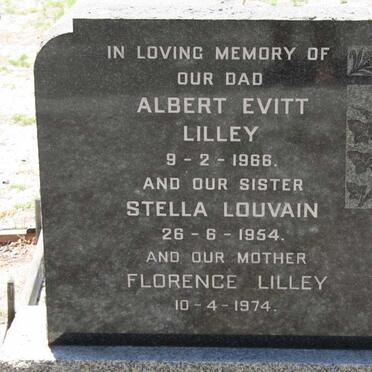 LILLEY Albert Evitt -1966 &amp; Florence -1974 :: LOUVAIN Stella Louvain -1954