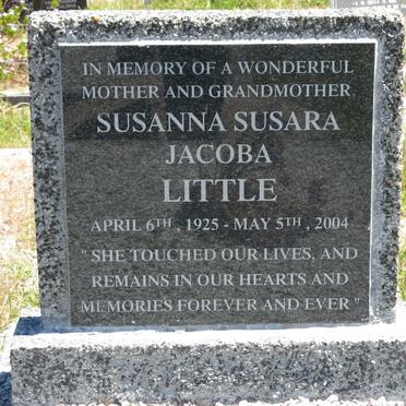 LITTLE Susanna Susara Jacoba 1925-2004