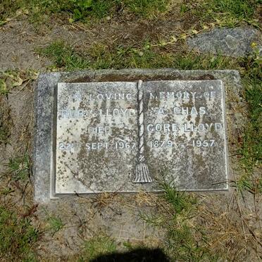 LLOYD A. Chas. Gore 1879-1957 &amp; Ruby -1967