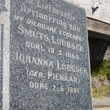 LOUBSER Smuts -1954 &amp; Johanna PIENAAR -1961