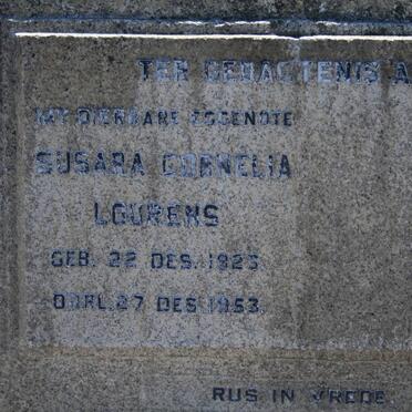 LOURENS Susara Cornelia 1923-1953