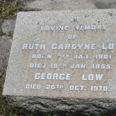 LOW George -1970 &amp; Ruth Gardyne 1901-1955