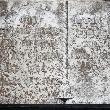 LOUW Jan Hendrik Hofmeyr 1868-1952 &amp; Maria PEPLER 1880-1952