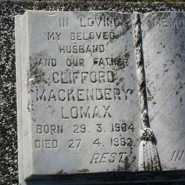 LOMAX Clifford MacKendery 1904-1982