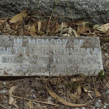 LOURENS Hetty C. -1959
