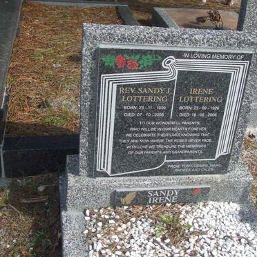 LOTTERING Sandy J. 1939-2005 &amp; Irene 1926-2006