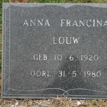LOUW Anna Francina 1920-1980