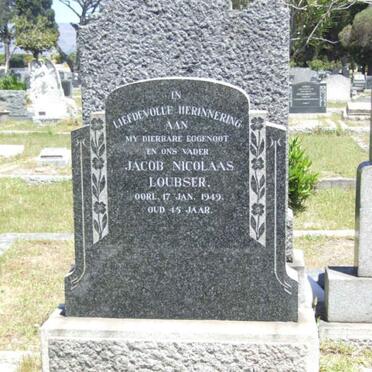 LOUBSER Jacob Nicolaas -1949