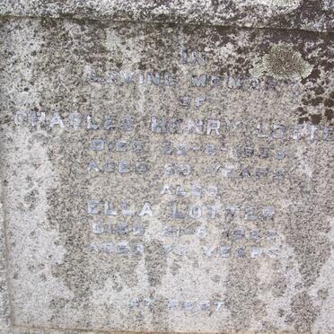 LOTTER Charles Henry -1932 &amp; Ella -1952