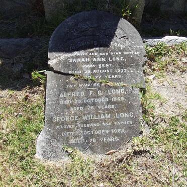 LONG Sarah Ann nee KENT -1933 :: LONG Alfred F.C. -1959 :: LONG George William -1963