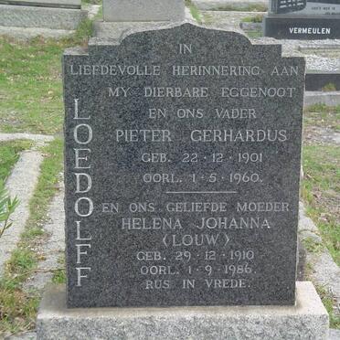 LOEDOLFF Pieter Gerhardus 1901-1960 &amp; Helena Johanna LOUW 1910-1986