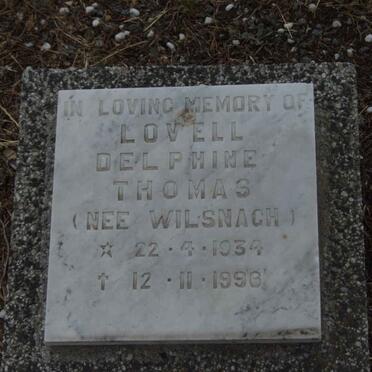 LOVELL Delphine Thomas nee WILSNACH 1934-1996