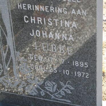 LUBBE Christina Johanna 1895-1972