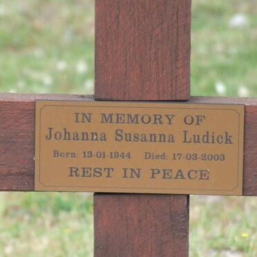 LUDICK Johanna Susanna 1944-2003