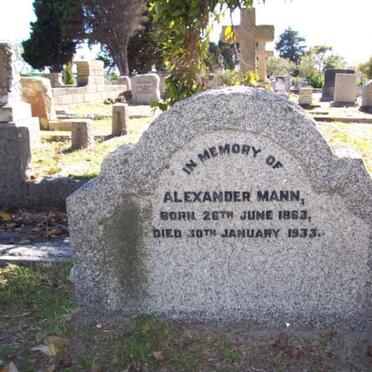 MANN Alexander 1863-1933