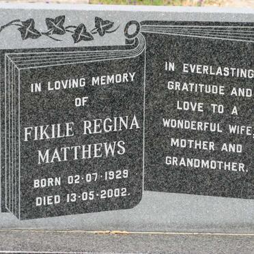 MATTHEWS Fikile Regina 1929-2002