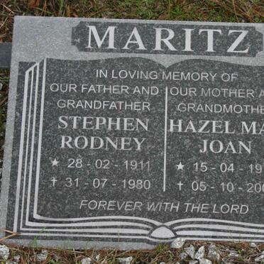 MARITZ Stephen Rodney 1911-1980 & Hazel May Joan 1919-2005