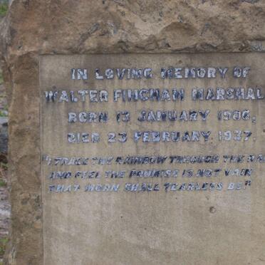 MARSHALL Walter Fincham 1906-1937