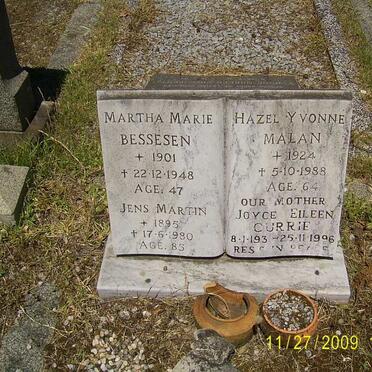 MALAN Hazel Yvonne 1924-1988 :: CURRIE Joyce Eileen 193?-1996 :: BESSESEN Jens Martin 1895-1980 & Martha Marie 1901-1948