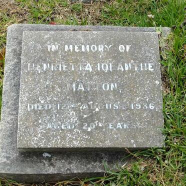 MATTON Henrietta Iolanthe -1936