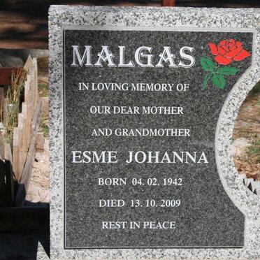 MALGAS Esme Johanna 1942-2009