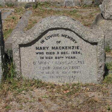 MACKENZIE Mary -1934 :: ROBERTSON Christy MacAllum Kerr -1977