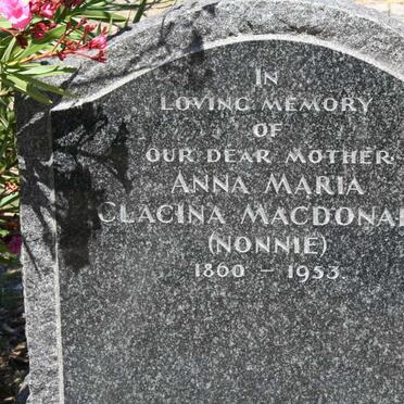 MACDONALD Anna Maria Clacina 1860-1953