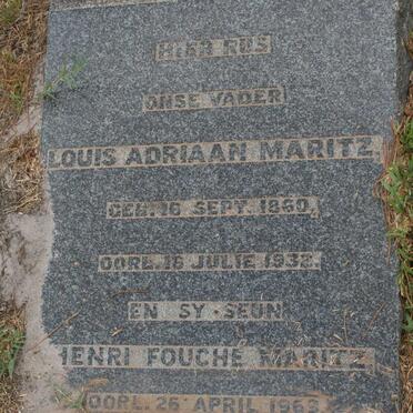 MARITZ Louis Adriaan 1860-1932 :: MARITZ Henri Fouche -1969