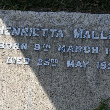MALLET Henrietta 1878-1951